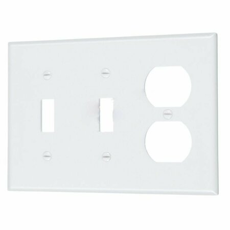 AMERICAN IMAGINATIONS Rectangle White Electrical Receptacle Plate Plastic AI-37076